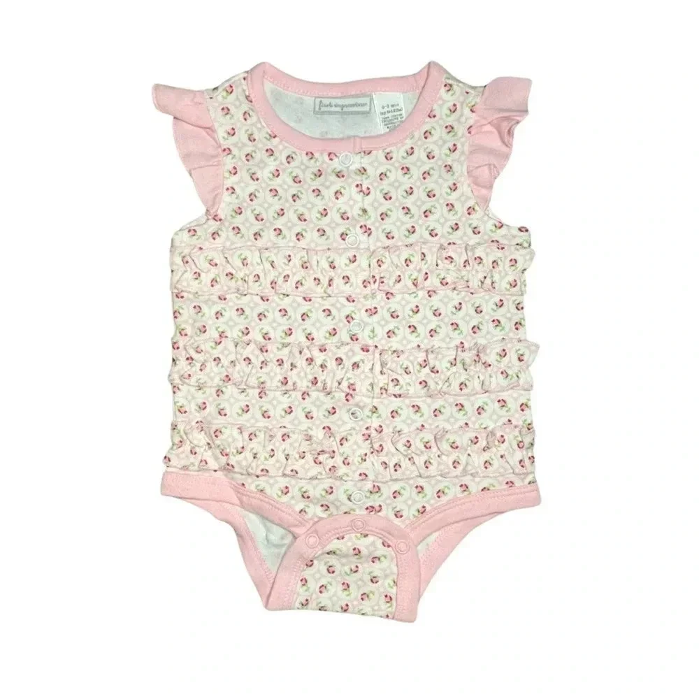 Outfit Bundle! - Yellow Dress Set & Pink Floral Romper, 0-3 Months